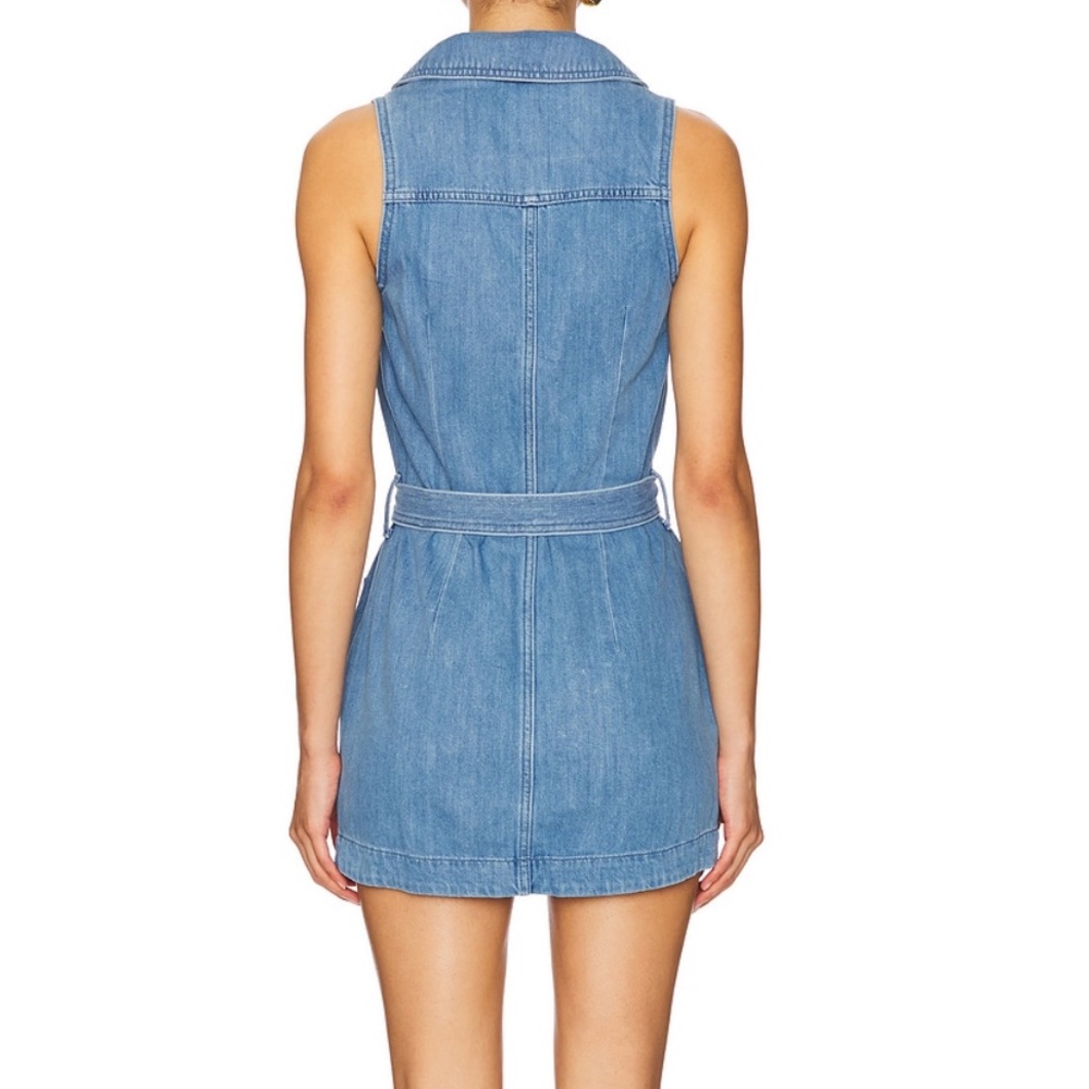 Show Me Your MuMu Fairfield Vest Dress ~ Gusty Blue - Picture 4 of 7